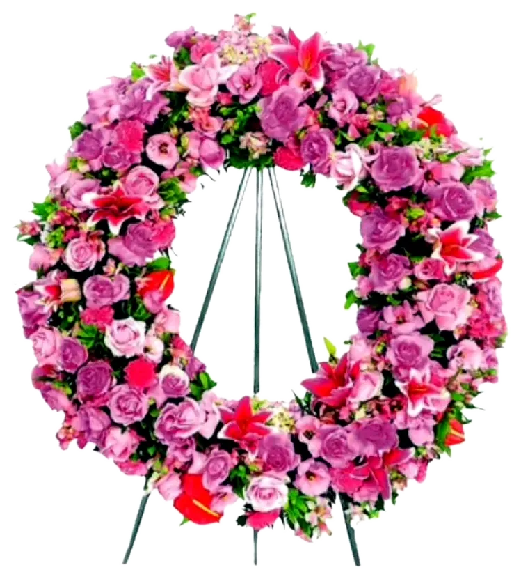 Arco Americano Rosa para velório — Cemitério da Vila Formosa
