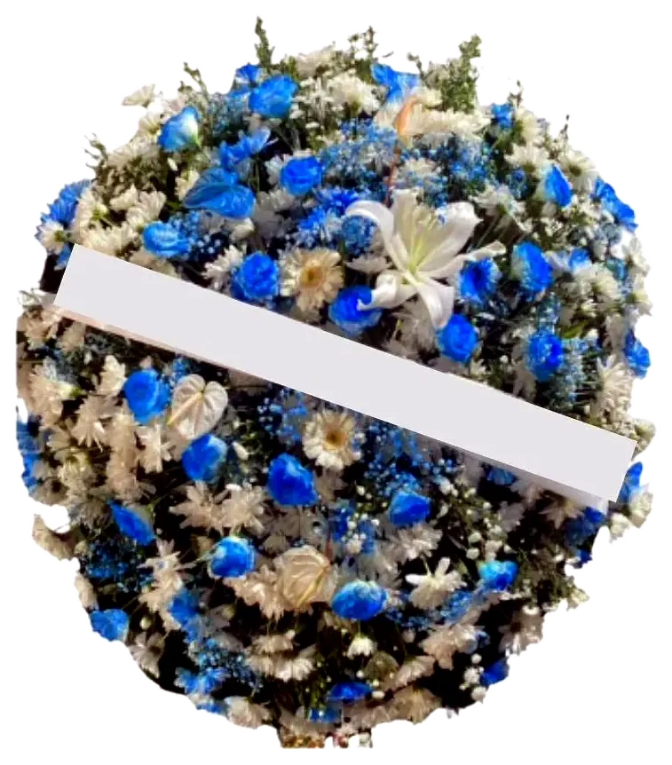 Coroa Luxo Azul (Modelo B) — Cemitério da Vila Formosa